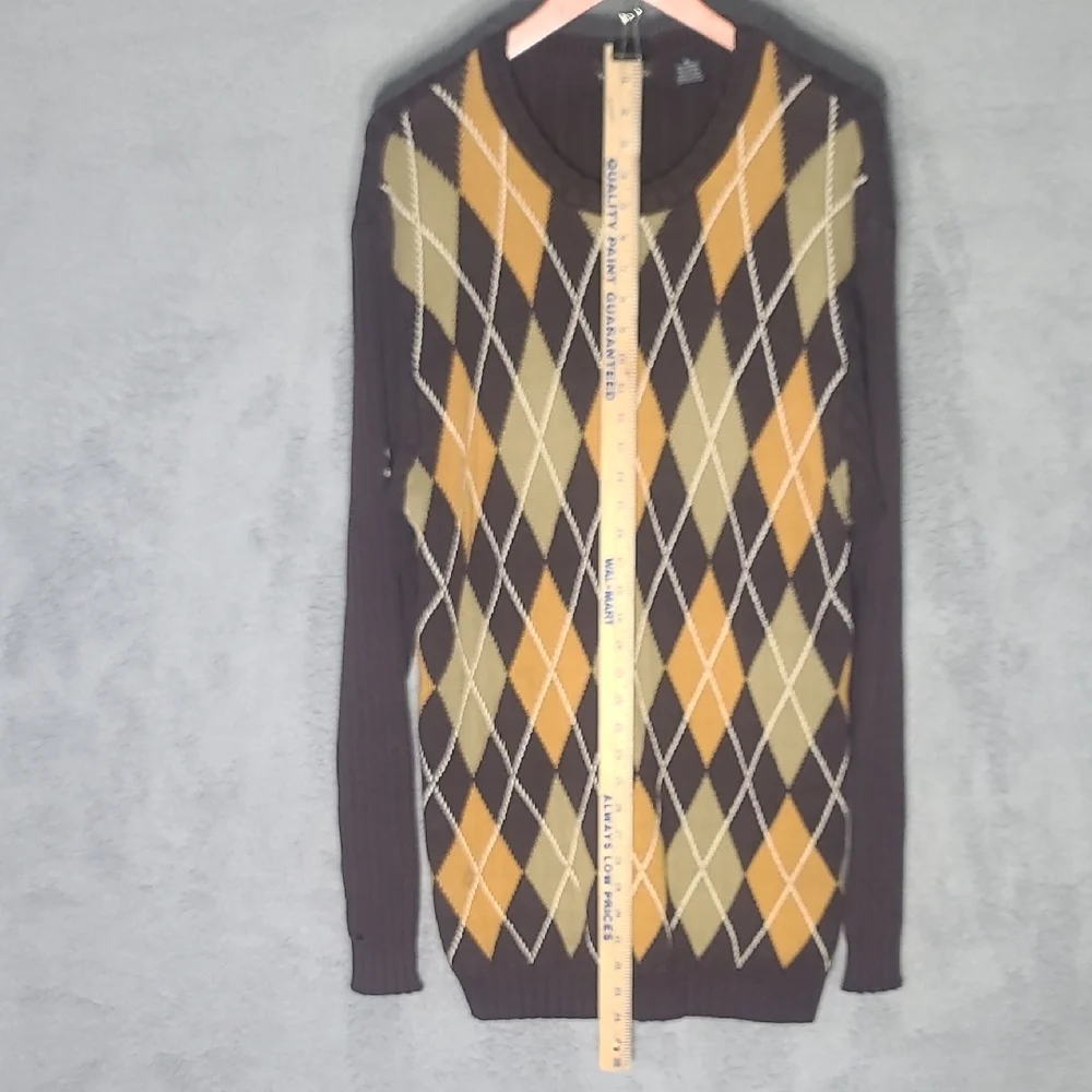 Enyce - Argyle Pattern Sweater - Black, Gold, Tan - Picture 4 of 7